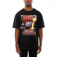 Oklahoma City Thunder New Era Black 2025 Western Conference Finals T-Shirt