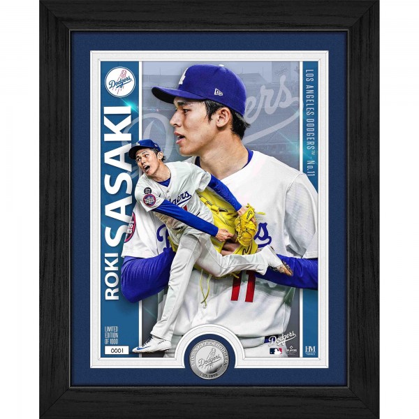 Los Angeles Dodgers Roki Sasaki Highland Mint 13 x 16 Artist Proof Silver Coin Photo Mint