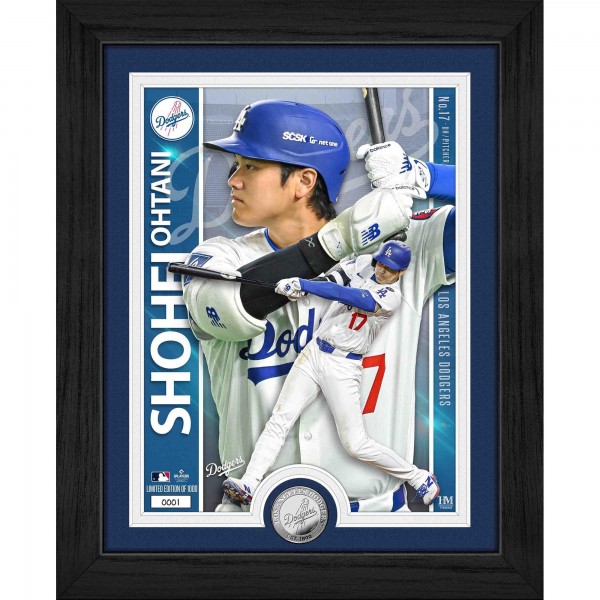 Los Angeles Dodgers Shohei Ohtani Highland Mint 13 x 16 Artist Proof Silver Coin Photo Mint