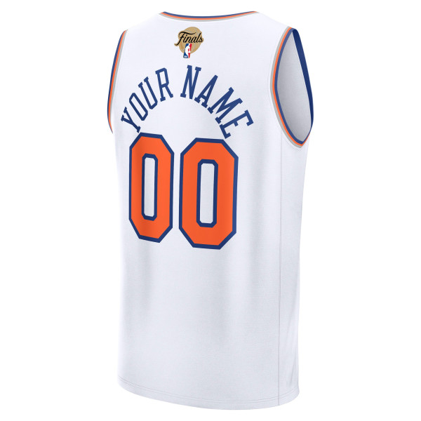 Именная джерси New York Knicks Fanatics White 2025 NBA Finals Fast Break Replica - Association Edition