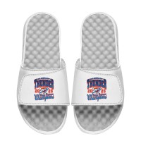 Шлепки Unisex Oklahoma City Thunder ISlide White 2025 Western Conference Champions