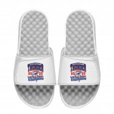 Unisex Oklahoma City Thunder ISlide White 2025 Western Conference Champions Slide Sandals