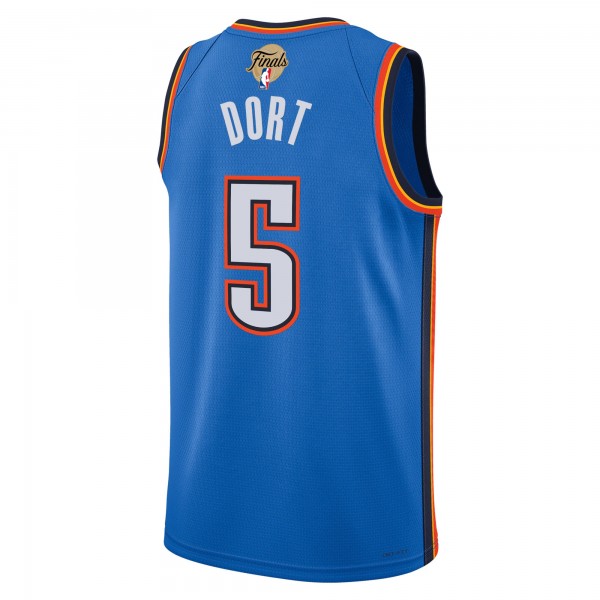 Джерси Unisex Oklahoma City Thunder Luguentz Dort Nike Blue 2025 NBA Finals Swingman - Icon Edition