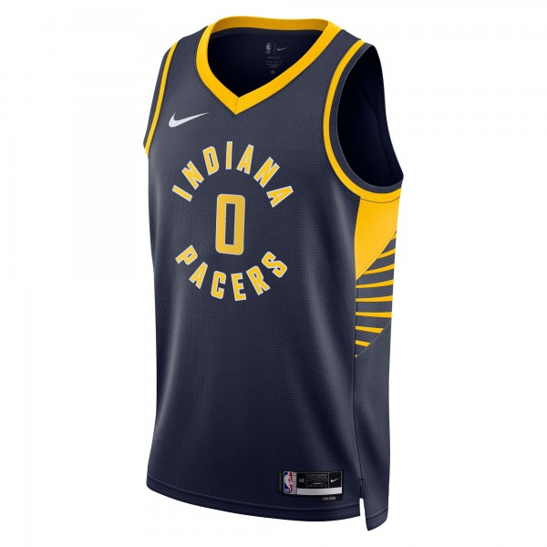 Джерси Unisex Indiana Pacers Tyrese Haliburton Nike Navy 2025 NBA Finals Swingman - Icon Edition