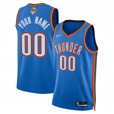 Джерси Unisex Oklahoma City Thunder Nike Blue 2025 NBA Finals Patch Custom Swingman - Icon Edition
