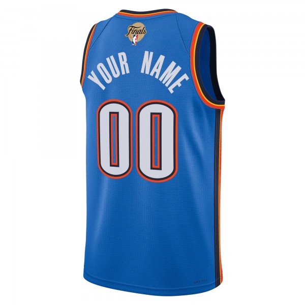 Джерси Unisex Oklahoma City Thunder Nike Blue 2025 NBA Finals Patch Custom Swingman - Icon Edition