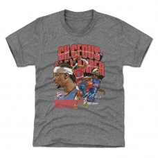 Футболка Youth Oklahoma City Thunder Shai Gilgeous-Alexander 500 Level Gray Collage