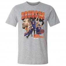 New York Knicks Jalen Brunson 500 Level Heather Gray Collage T-Shirt