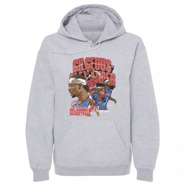 Толстовка Oklahoma City Thunder Shai Gilgeous-Alexander 500 Level Gray Collage