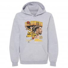 Indiana Pacers Tyrese Haliburton 500 Level Gray Collage Pullover Hoodie