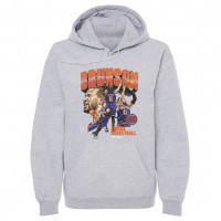 New York Knicks Jalen Brunson 500 Level Gray Collage Pullover Hoodie