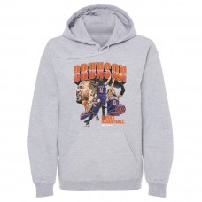 New York Knicks Jalen Brunson 500 Level Gray Collage Pullover Hoodie