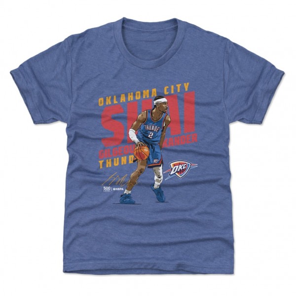 Футболка Youth Oklahoma City Thunder Shai Gilgeous-Alexander 500 Level Blue Slant