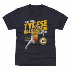 Подростковая Indiana Pacers Tyrese Haliburton 500 Level Navy Slant T-Shirt