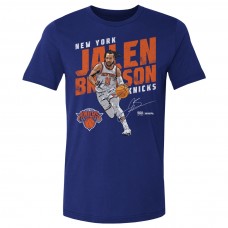 New York Knicks Jalen Brunson 500 Level Blue Slant T-Shirt