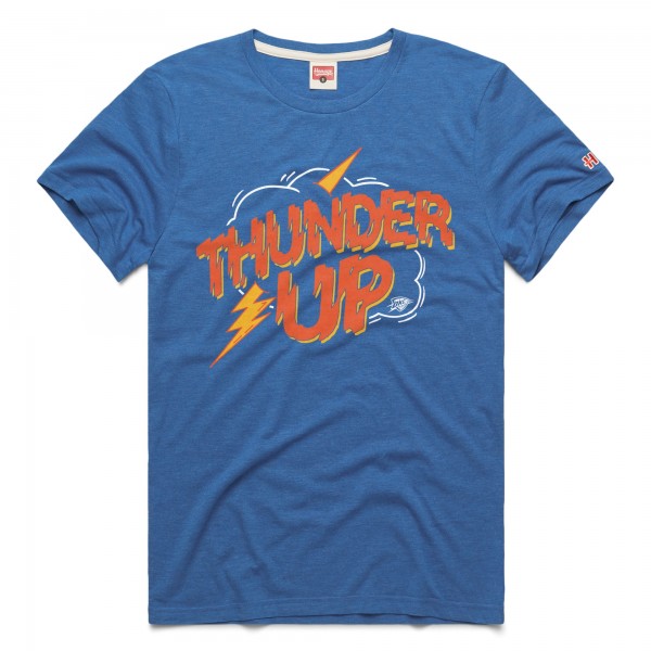 Футболка Unisex Oklahoma City Thunder Homage Blue OKC Thunder Up Tri-Blend