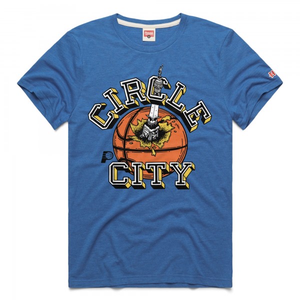 Unisex Indiana Pacers Homage Royal Circle City Tri-Blend T-Shirt