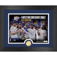 Монета Oklahoma City Thunder Highland Mint 2025 Western Conference Champions 13 x 16 Celebration Photo Bronze Coin Mint