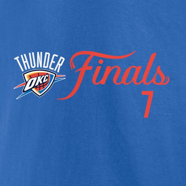 Футболка Oklahoma City Thunder Chet Holmgren Blue 2025 NBA Finals Court Vision Name & Number