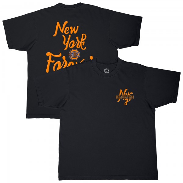 Unisex New York Knicks Stadium Essentials Black Oversized Forever NYC T-Shirt