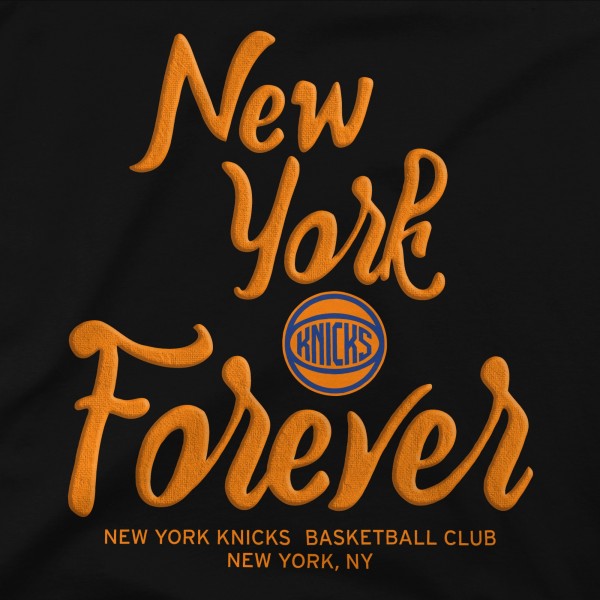 Unisex New York Knicks Stadium Essentials Black Oversized Forever NYC T-Shirt