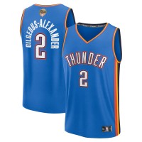 Игровая джерси Oklahoma City Thunder Shai Gilgeous-Alexander Fanatics Blue 2025 NBA Finals Fast Break Replica Player - Icon Edition
