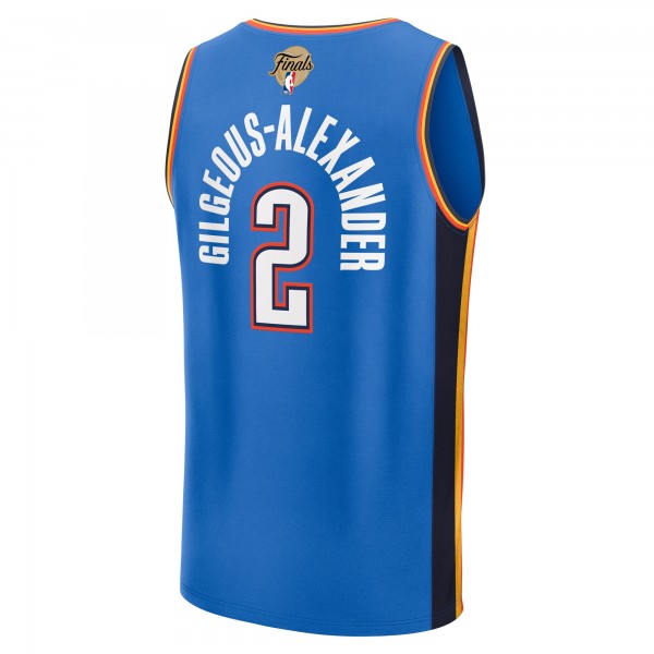 Игровая джерси Oklahoma City Thunder Shai Gilgeous-Alexander Fanatics Blue 2025 NBA Finals Fast Break Replica Player - Icon Edition