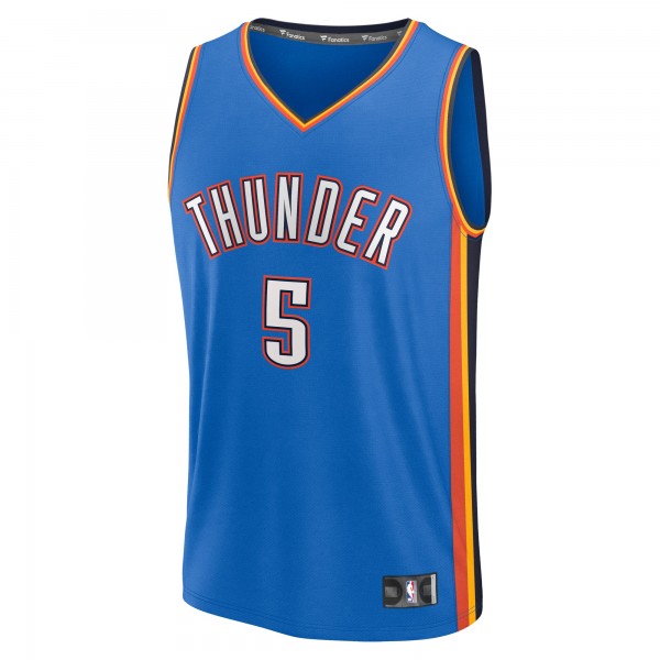 Игровая джерси Youth Oklahoma City Thunder Luguentz Dort Fanatics Blue 2025 NBA Finals Fast Break Replica Player - Icon Edition