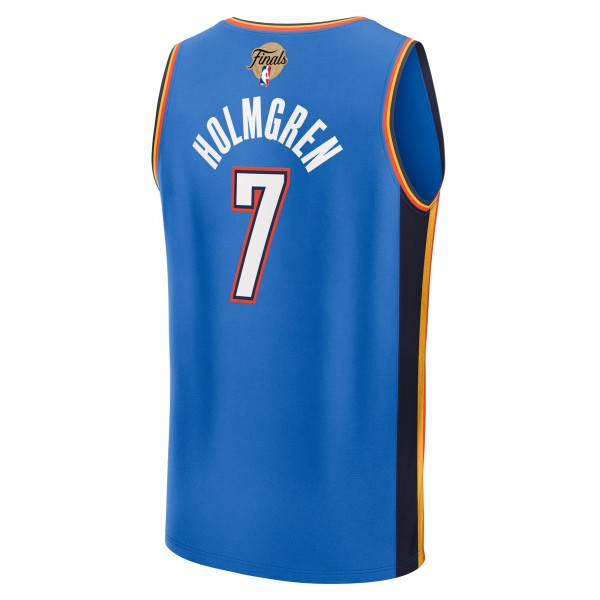 Игровая джерси Oklahoma City Thunder Chet Holmgren Fanatics Blue 2025 NBA Finals Fast Break Replica Player - Icon Edition