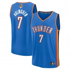 Youth Oklahoma City Thunder Chet Holmgren Fanatics Blue 2025 NBA Finals Fast Break Replica Player Jersey - Icon Edition