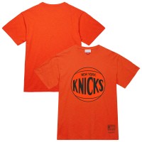 Unisex New York Knicks Mitchell & Ness Orange Hardwood Classics MVP Logo T-Shirt