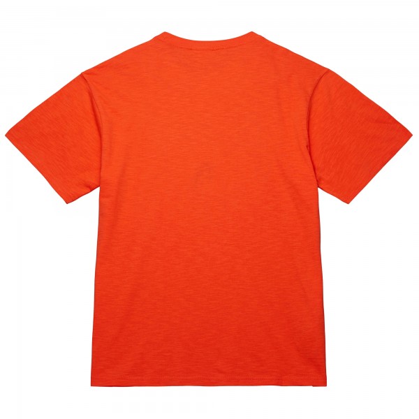 Unisex New York Knicks Mitchell & Ness Orange Hardwood Classics MVP Logo T-Shirt