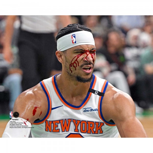Josh Hart New York Knicks Unsigned Fanatics Authentic Eastern Conference Playoffs Second Round Game 5 vs. Boston Celtics Bleeding Photograph
