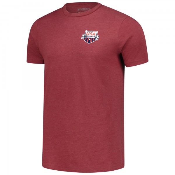 Футболка USA Swimming Team Flomotion Unisex Eagle Eye Splash - Heather Burgundy