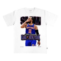 Unisex New York Knicks Jalen Brunson SLAM White King of New York Cover T-Shirt