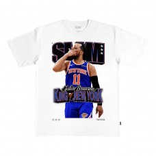 Unisex New York Knicks Jalen Brunson SLAM White King of New York Cover T-Shirt