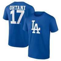 Los Angeles Dodgers Shohei Ohtani Royal Player Name & Number T-Shirt