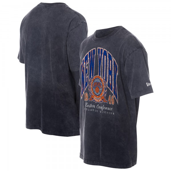 New York Knicks New Era Black Sport Classics Mineral Washed T-Shirt