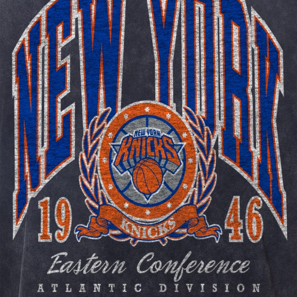 New York Knicks New Era Black Sport Classics Mineral Washed T-Shirt
