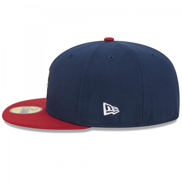 Бейсболка Cleveland Cavaliers New Era Navy/Red 2025/26 Classic Edition Jersey Hook 59FIFTY