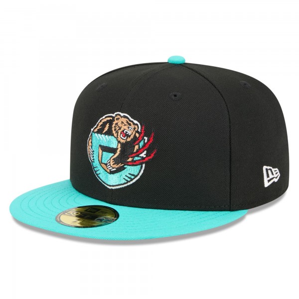 Бейсболка Memphis Grizzlies New Era Black/Turquoise 2025/26 Classic Edition Jersey Hook 59FIFTY