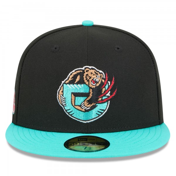Бейсболка Memphis Grizzlies New Era Black/Turquoise 2025/26 Classic Edition Jersey Hook 59FIFTY