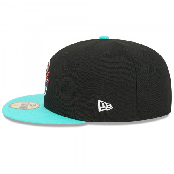 Бейсболка Memphis Grizzlies New Era Black/Turquoise 2025/26 Classic Edition Jersey Hook 59FIFTY