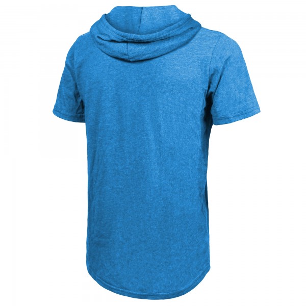 Футболка Oklahoma City Thunder Majestic Threads Blue Tri-Blend Hoodie