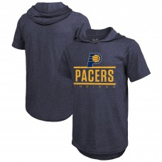Indiana Pacers Majestic Threads Navy Tri-Blend Hoodie T-Shirt