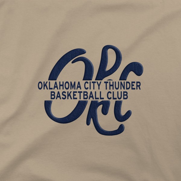 Футболка Unisex Oklahoma City Thunder Stadium Essentials Tan Thunder Up Urban