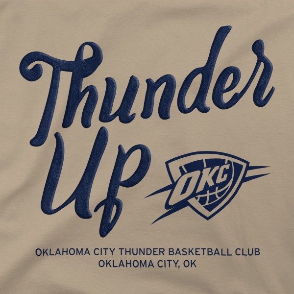 Футболка Unisex Oklahoma City Thunder Stadium Essentials Tan Thunder Up Urban