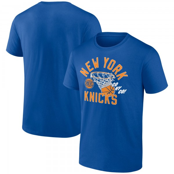 New York Knicks Blue Swishing Hoop T-Shirt