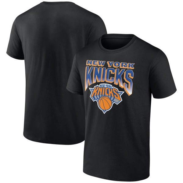 New York Knicks Black Block Front T-Shirt