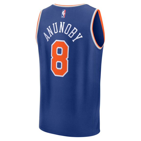 Подростковая New York Knicks OG Anunoby Fanatics Blue Fast Break Replica Jersey - Icon Edition